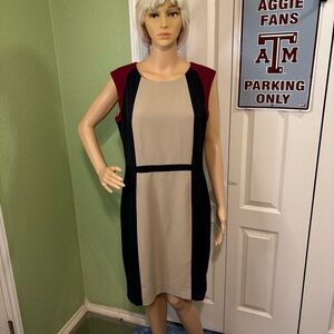 Chelsea Rose Sleeveless Dress - Red, Black, and Cream